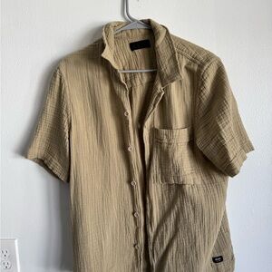 Zara Tan Short Sleeve Shirt